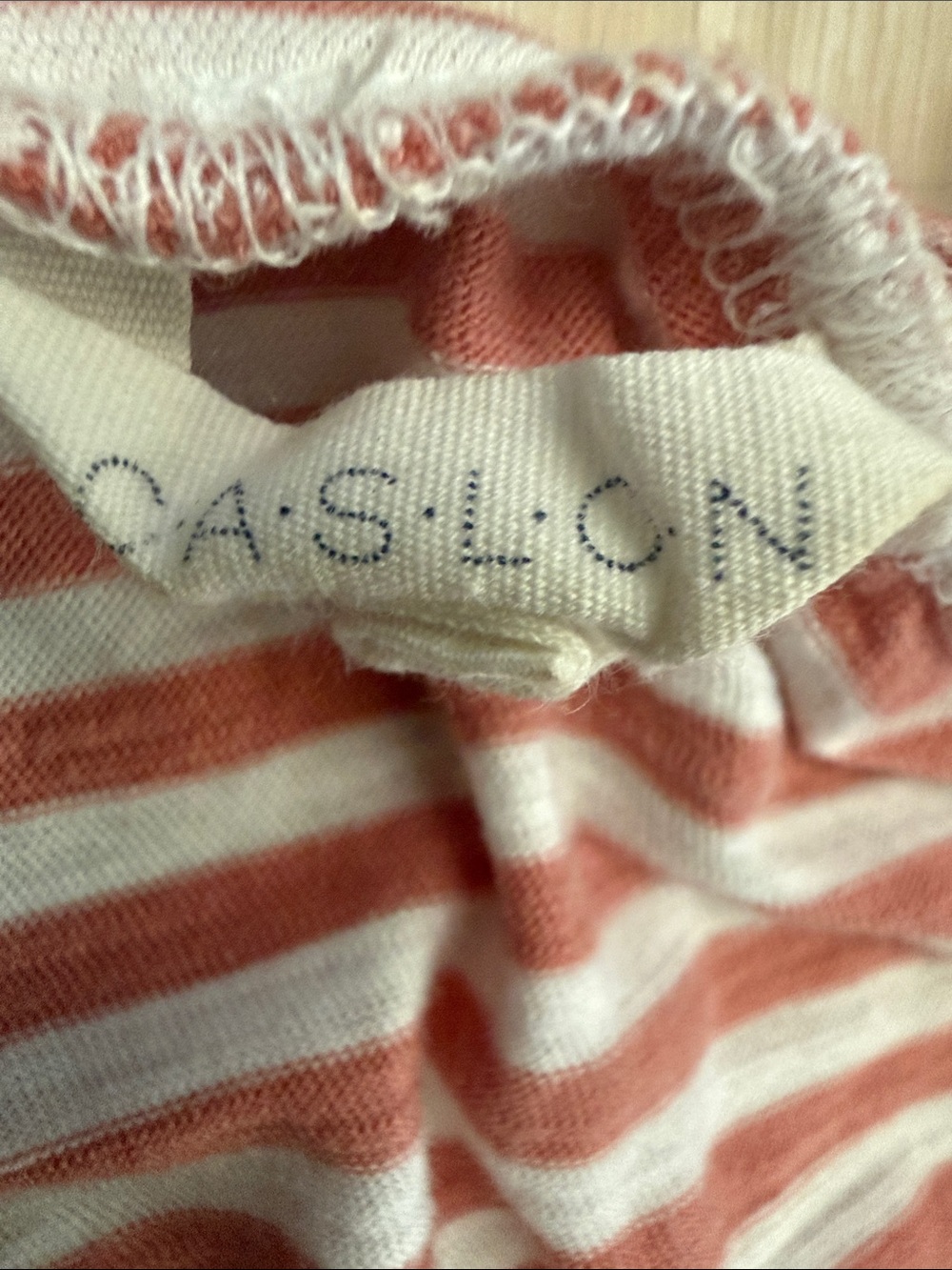 ✨Caslon Pink & White Striped V-Neck Short Sleeve Tee - Picture 2 of 8
